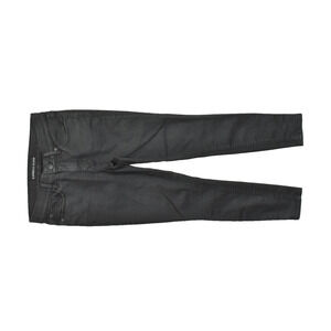 Express Jeans Womens Size 6R Ankle Mid Rise Black Coated Skinny Jeans Cotton
